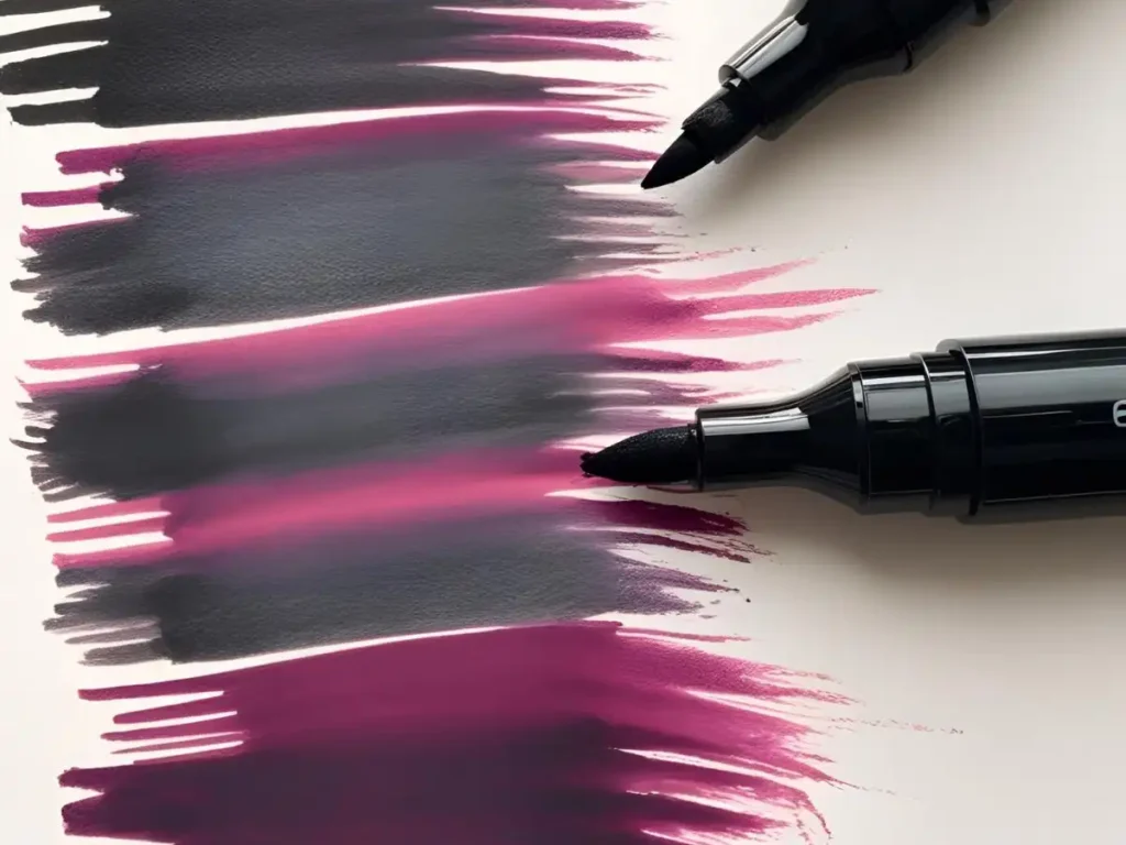 Blending result of alcohol markers